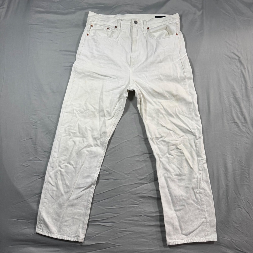 ALLSAINTS Mari Boys Jean High Rise Straight‎ Leg Jeans White W29 - Picture 2 of 12